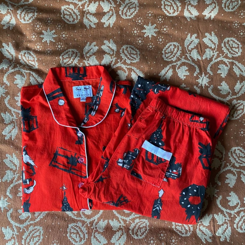 Sant and Abel Christmas Dog Pajama Set - Size Medium